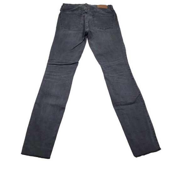 Madewell 9" Mid High Rise Skinny Jeans Ripped Distressed Size 25 Black Sea H2230 - Picture 2 of 13